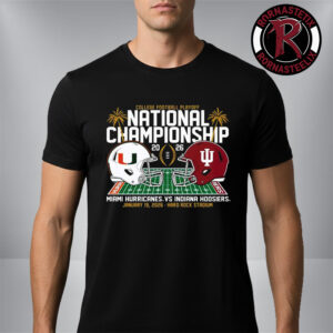 Miami Hurricanes vs Indiana Hoosiers 2026 College Football Playoff National Championship Helmet Unisex T-Shirt
