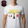 Miami Hurricanes vs Indiana Hoosiers Helmet Tee 2026 CFP National Championship January 19 2026 Unisex T-Shirt Miami Hurricanes vs Indiana Hoosiers Helmet Tee 2026 CFP National Championship January 19 2026 Unisex T-Shirt