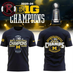 Michigan Wolverines Men?s Basketball Regular Season Big Ten 2026 Champions Unisex T-Shirt