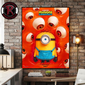 Minions And Monsters 2026 Movie New Poster Only In Theaters July 1 2026 Poster Canvas Decor
