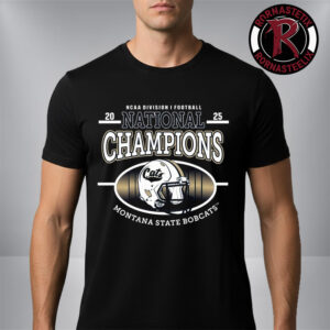 Montana State Bobcats Football 2025 FCS National Champions NCAA Division I Football Helmet Unisex T-Shirt
