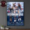 New England Patriots 2025 American Football Conference Champions Super Bowl LX Poster Horizontal New England Patriots 2025 American Football Conference Champions Super Bowl LX Poster Horizontal