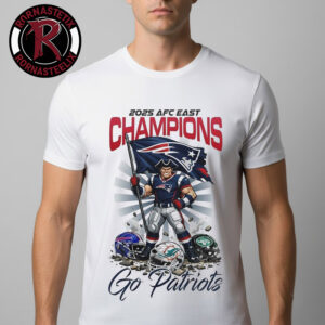 New England Patriots NFL 2025 AFC East Champions Mascot Go Patriots Unisex T-Shirt
