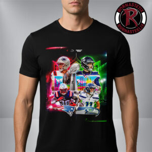 New England Patriots vs Seattle Seahawks In Super Bowl LX 2026 Match Up Unisex T-Shirt