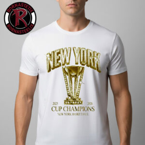 New York Knicks Champions NBA Cup 2025 Trophy Cup Tee New York Basketball Unisex T-Shirt