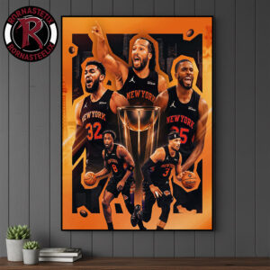 New York Knicks Win NBA Cup 2025 Championship Poster Canvas Decor