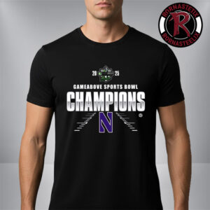 Northwestern Wildcats GameAbove Sports Bowl Champions 2025 Locker Room Unisex T-Shirt
