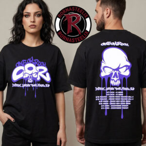 One Ok Rock Detox Japan Tour Final 2026 Exclusive Merchandise Skull Head Schedule Tour Dates Unisex T Shirt Two Sided