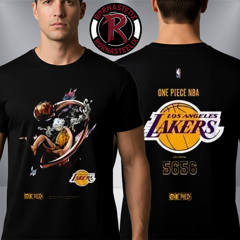 ONE PIECE LOS ANGELES LAKERS Tシャツ One Piece x NBA Los Angeles Lakers 2025 Crypto Arena Los Angeles