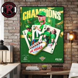 Oregon Ducks Champions 2026 Live Like Lou Las Vegas Classic Poster Canvas Decor