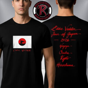 Pearl Jam Japan Tour 2026 x Eddie Vedder Cities Flag Unisex T-Shirt Two Sided
