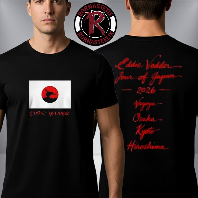 Pearl Jam Japan Tour 2026 x Eddie Vedder Cities Flag Unisex T