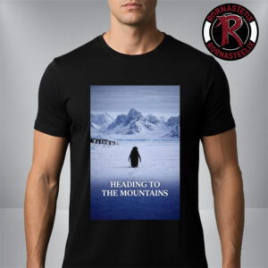 Penguin Heading to the Mountains Meme Viral Adventure Unisex T-Shirt
