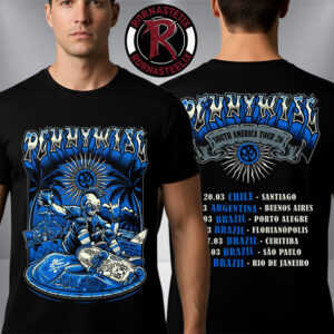 Pennywise Latin American Tour 2026 Schedule Tour Dates Unisex T-Shirt Two Sided
