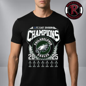Philadelphia Eagles NFL 2025 NFC East Division Champions 2025 Skyline Unisex T-Shirt
