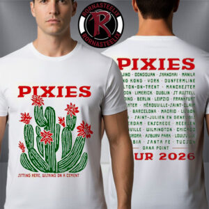 Pixies P40 Asia Tour 2026 Exclusive Merch Cactus Crop Unisex T Shirt Two Sided