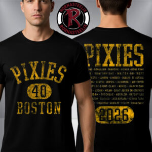 Pixies P40 Asia Tour 2026 Exclusive Merch Collegiate Unisex T Shirt Two Sided