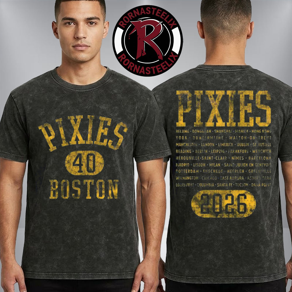 Pixies P40 Asia Tour 2026 Exclusive Merch Collegiate Washed T Shirt Pixies P40 Asia Tour 2026 Exclusive Merch Collegiate Washed T Shirt