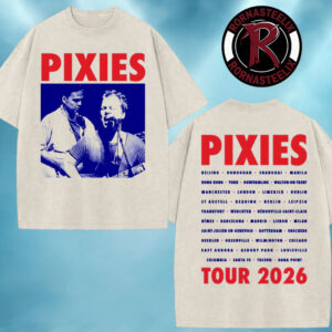 Pixies P40 Asia Tour 2026 Merch Tee In Beijing China Francis Santiago Washed T Shirt