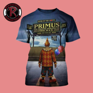 Primus Band Send In The Clowns Event Poster At Fox Theater On December 30-31 2025 In Oakland CA All Over Print Shirt