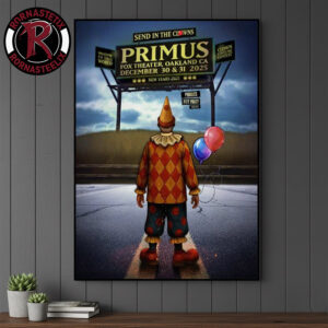 Primus Band Send In The Clowns Event Poster At Fox Theater On December 30-31 2025 In Oakland CA Poster Canvas Decor