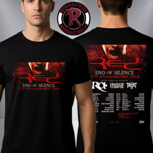 Red Band End Of Silence 20th Anniversary Tour 2026 Schedule Tour Dates Unisex T-Shirt Two Sided