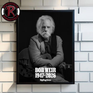 Rolling Stones RIP Bob Weir Co-Founder Grateful Dead 1947-2026 Poster Canvas Decor