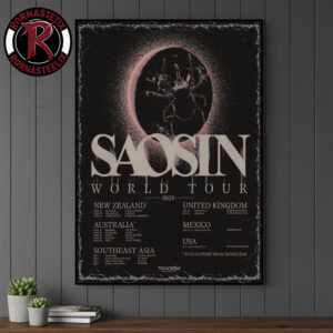 Saosin World Tour 2026 Schedule Tour Dates Poster Canvas Decor