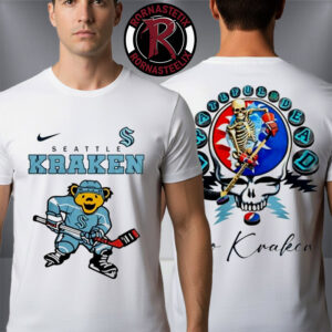 Seattle Kraken x Grateful Dead Deadhead Mascot Unisex T-Shirt Two Sided