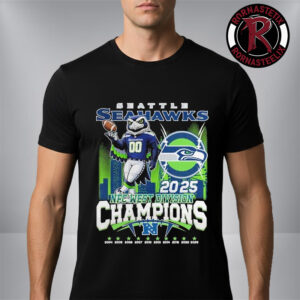 Seattle Seahawks NFL 2025 NFC West Division Championship Mascot Unisex T-Shirt