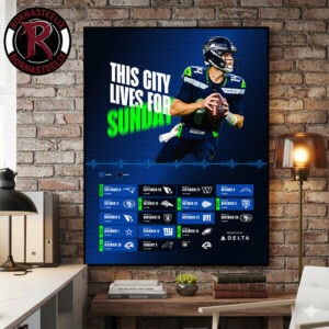 Seattle Seahawks NFL Season 2026 Schedule Poster Canvas Decor