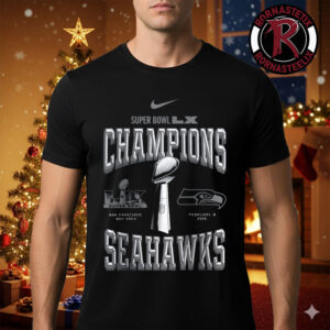 Seattle Seahawks Nike Super Bowl LX Champions 2026 Locker Room Trophy Collection Unisex T-Shirt