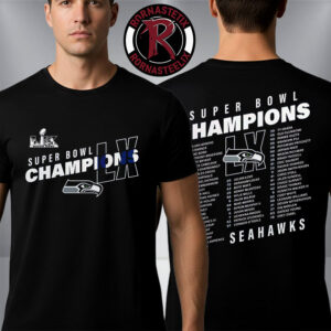 Seattle Seahawks Super Bowl LX Champions 2026 Best Teammates Roster Unisex T-Shirt Two Sided
