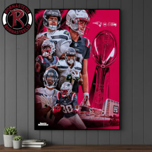 Seattle Seahawks vs New England Patriots NFL Super Bowl LX 2025-26 Poster Canvas Decor