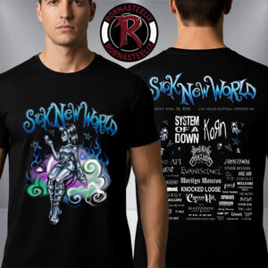 Sick New World 2026 Las Vegas Festival Exclusive Blue Titan Girl Merch On April 25 2026 Full Lineup Unisex T-Shirt Two Sided