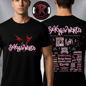 Sick New World 2026 Las Vegas Festival Exclusive Merchandise On April 25 2026 Full Lineup Unisex T-Shirt Two Sided