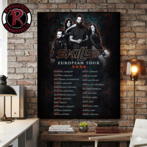 Skillet Band European Tour 2026 Schedule Tour Dates Poster Canvas Decor