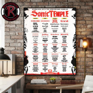 Sonic Temple Festival 2026 At Historic Crew Stadium On May 14-17 2026 Columbus Ohio Full Lineup Poster Canvas Decor