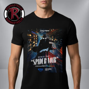 Spider Noir Starring Nicolas Cage Coming To Prime Video On May 27 2026 New Poster True Hue Full Color Unisex T-Shirt
