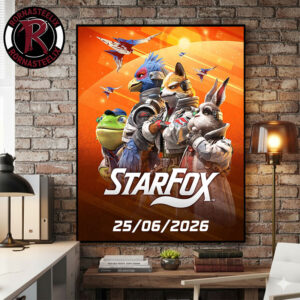 Star Fox First Poster Releasing June 25 2026 On Nintendo Switch 2 Poster Canvas Decor