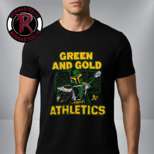 Star Wars x Athletics Dark Side Homage Star Wars Day 2026 Green And Gold Athletics Unisex T-Shirt