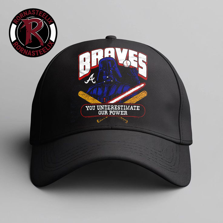 Star Wars x Atlanta Braves Dark Side Homage Star Wars Day 2026 You Underestimate Our Power Hat Cap Star Wars x Atlanta Braves Dark Side Homage Star Wars Day 2026 You Underestimate Our Power Hat Cap