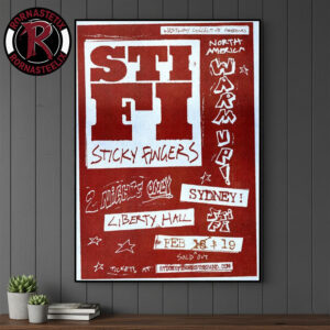 Sticky Fingers North America Show 2 Night On February 19 2026 At Liberty Hall Sydney Poster Canvas Decor