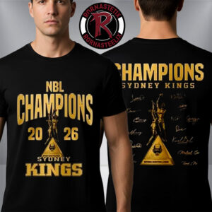 Sydney Kings Champions NBL 2026 Trophy Signature Unisex T-Shirt Two Sided