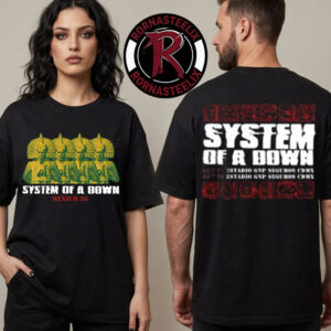 System Of A Down x Mercadorama 2026 CDMX 2026 Pop Up Limited Tee At Estadio GNP Seguros Ciudad De Mexico On May 27 28 2026 Mexico City Unisex T Shirt Two Sided