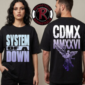 System Of A Down x Mercadorama CDMX 2026 Pop Up Shop Mexico City Merch On May 27 28 2026 CDMX NMXXVI Angel Unisex T Shirt Two Sided