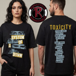 System Of A Down x Mercadorama CDMX 2026 Pop Up Shop Mexico City On May 27 28 2026 Toxicity Tracklist Merch Unisex T Shirt Two Sided
