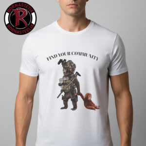 Tactical Punch the Monkey Find Your Community Unisex T-Shirt
