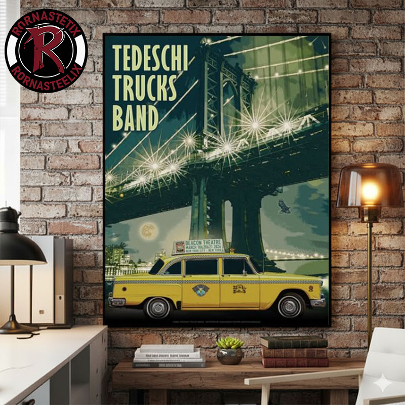 Tedeschi Trucks Band Event Show Week 2 At Beacon Theatre On March 18-21 2026 New York City Poster Canvas Decor Tedeschi Trucks Band Event Show Week 2 At Beacon Theatre On March 18-21 2026 New York City Poster Canvas Decor