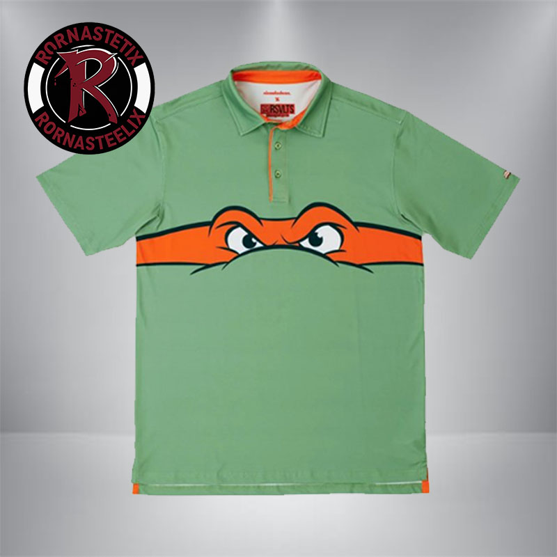 Teenage Mutant Ninja Turtles Michelangelo RSVLTS Polo Shirt Teenage Mutant Ninja Turtles Michelangelo RSVLTS Polo Shirt